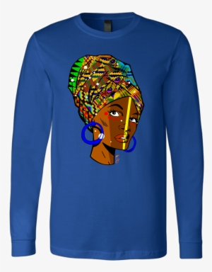 African Woman Long Sleeve T-shirt - Woman Long Sleeve T-shirt