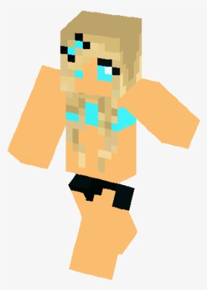 Sexy Aqua Bikini Girl Skin - Minecraft