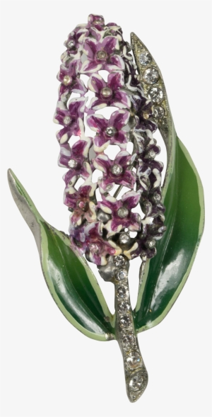Hyacinth Enamel Vintage Pin Brooch - Corocraft