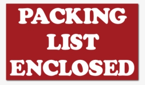 Packing List Enclosed Stickers - Packing Slip Enclosed Labels