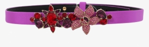 Oscar De La Renta Jeweled Belt In Hyacinth - Belt