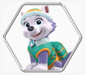 Paw Characters Holdingshape Everest - Everest Patrulha Canina Png