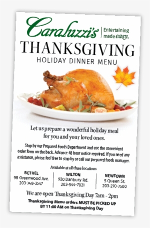 Caraluzzi's Thanksgiving Catering Menu - Catering