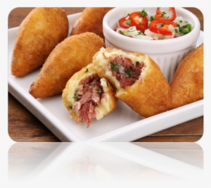 50 Coxinha De Carne Seca Ja Fritas - Carne Seca Bolinho De Mandioca