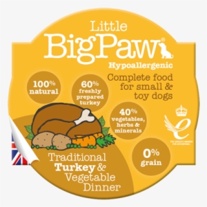 Traditional Turkey & Vegetable Dinners - Little Big Paw Cat