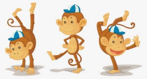 Black And White Ape Clipart Monkey Tail - Monkey And The Cap Seller