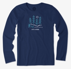 Life Is Good. Women's Ls Crusher - Snowplace Like Heart