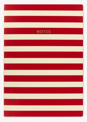 Red/white Stripe - A4 Notebook - Go Stationery Colourblock Stripe A4 Notebook