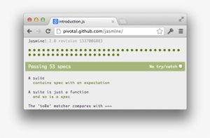 Jasmine Example Spec Output - Notebook