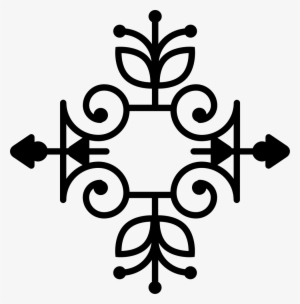 Floral Design With Vines And Leaves Outline Comments - Floral Design