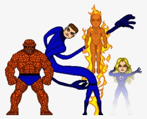 Human Torch Clipart Marvel Heroes - Fantastic Four Micro Hero
