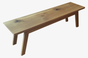 Handcrafted Reclaimed Oak Modern Angled Bench - Coffee Table