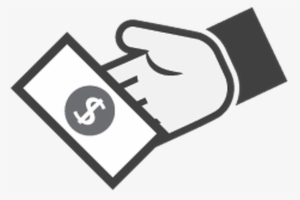 Money Changing Hands Clipart Silhouette - Hand With Money Icon