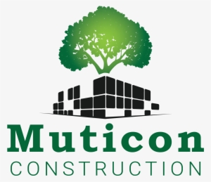 Muticon Construction Logo - Round Ceramic Ornament #1220