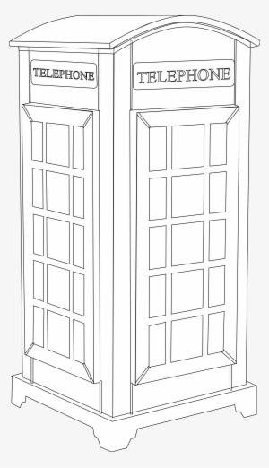 Phone Booth Clipart Transparent - Telephone Booth Clipart Black And White