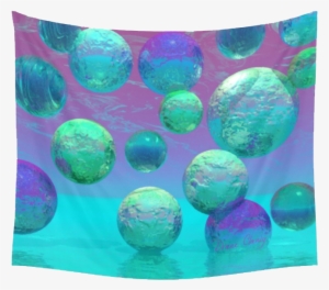 Ocean Dreams, Aqua And Indigo Seascape Universe - Aqua And Violet