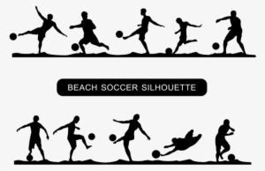 Beach Soccer Silhouette Vector - Silhueta Futebol Praia