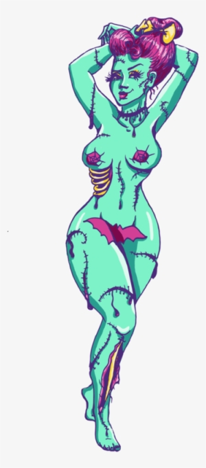 Zombie Babe Sticker - Illustration