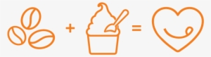 Orange Illustration Coffee Beans Froyo Frozen Yogurt