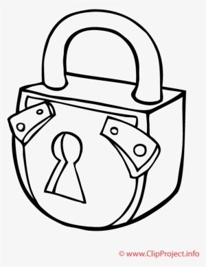 Lock Clipart Coloring Page - Coloring Pages Of Lock