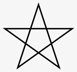 Five Pointed Star Lined - Symbol Of Paganism