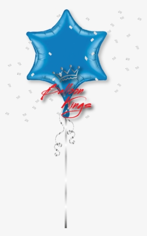 Blue 6 Point Star - 22" Sapphire Blue 6pt Star Foil Balloon