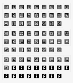Font Characters - Fuente Super Mario Bros