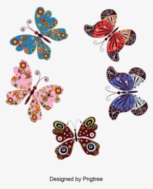 Simple Diseño De Mariposa Dibujos Pintados A Manosencillez - Supperb 6-pack Halloween Temporary Tattoo Awesome Tattoos