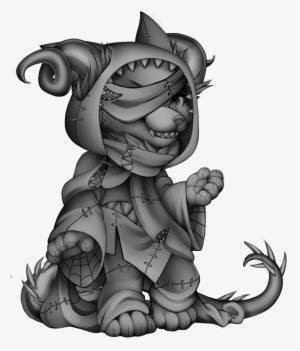 Spooky Fox Dragon Base - Drawing