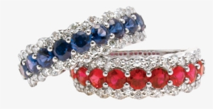 Ruby And Sapphire Bands