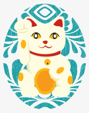 Lucky Cat Onesie - Turquoise Lucky Cat