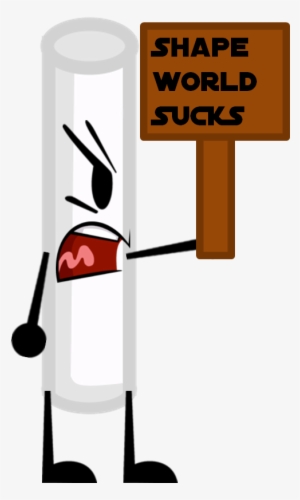 Chalk Holding Sign Saying He Hates Shape World - Portable Network Graphics