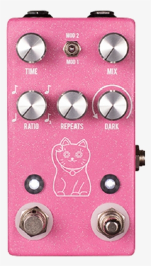 Jhs Pedals Lucky Cat Delay Pink - Guitar Pedal Pink