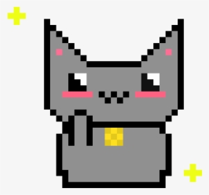Lucky Cat - Umbreon Pixel Art Pokemon