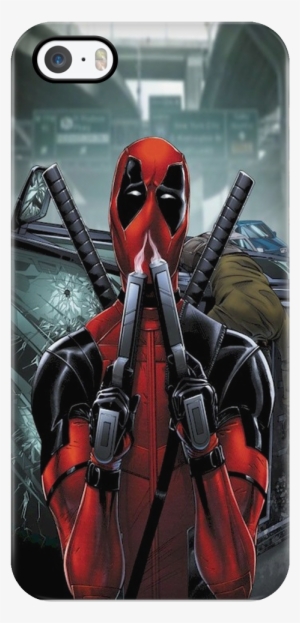 Dead Pool "sniffing Gun Smoke" Iphone Case - Deadpool Wallpaper Hd Android