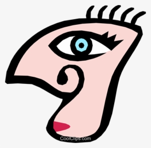 Weird Face Royalty Free Vector Clip Art Illustration - Tax