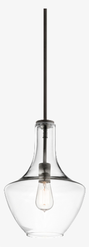 1 Light Everly Pendant In Olde Bronze With Clear Glass - Reflection