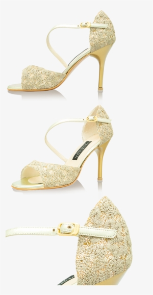 Tbd-430 Encaje Lame Oro - Basic Pump