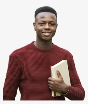 "a Picture Of An African American Student Holding Books" - Man