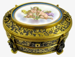 High Quality French Dore Bronze Casket With A Very - Suitcase