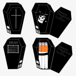 La Cajetilla, Con Forma De Ataúd, Consta De 9 Cigarrillos - Illustration