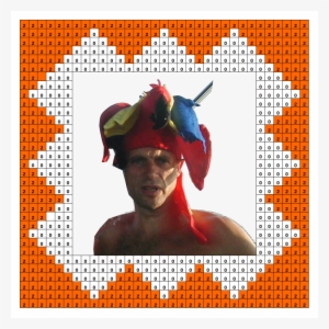 Bicolor Triangles Roman Mosaic Border - The Birds