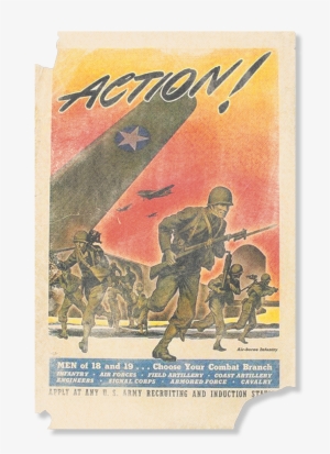 Army Action Poster Men's Regular Fit T-shirt - Us Ww2 Recruiting Poster
