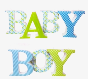 Baby Boy 3d Letters Candle Model - Baby Shower Boy Transparent