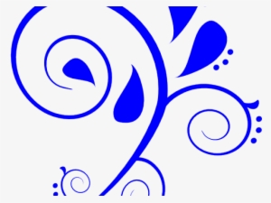 Dark Blue Clipart Swirl - Black And White Butterfly Floral Art Design - Shower