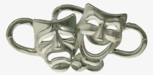 Tragedy/comedy Masks Topper - Silver