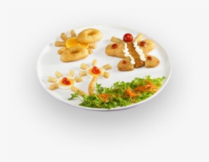 Un Plato Con Alimentos De Diferentes Colores Y Formas - Mariposa Al Vuelo