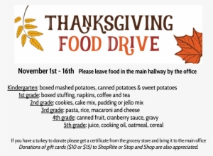 All Food Collected Will Benefit Pines Lake Families - Food Drive