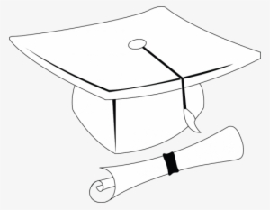 Graduation Cap And Scroll - Drawing