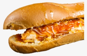 Our Massive Breaded Chicken Breast Served Between Two - Roti John Transparent Background